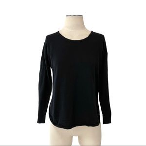 Madewell- Black Slubbed Knit Sweater Size XS